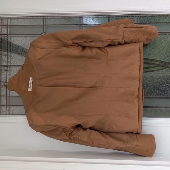 Jessica Wool Cashmere blend Tan Blazer Size 14P Lined, Faux Pockets Excel. Cond. - Picture 10 of 11